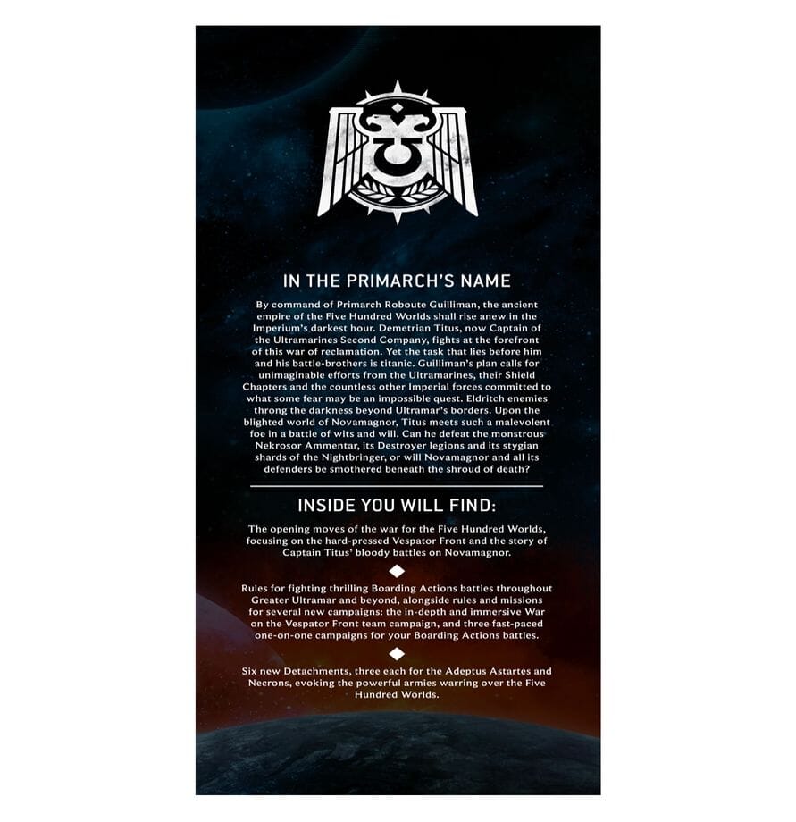 500 Worlds: Titus – The Battle for Unity Begins Rulebook Games Workshop 