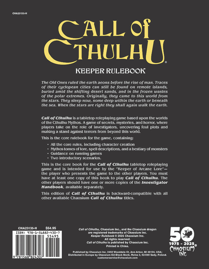 Call of Cthulhu: Chaosium 50th Anniversary Slipcase Set