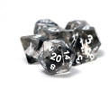Sirius Dice Set - Black Cloud Translucent Resin Dice Set