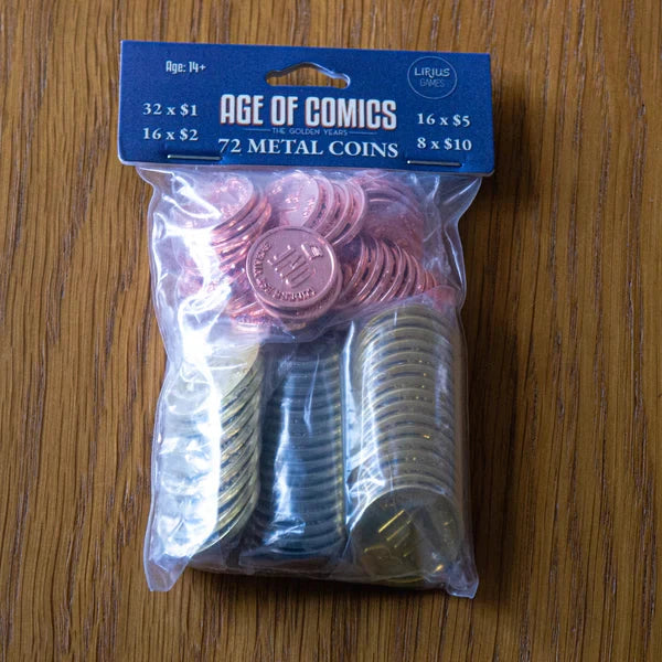Age Of Comics Board Game: Metal Coins Board Games Lirius Games