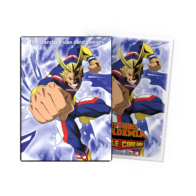 All Might Punch - My Hero Academia Licensed Sleeves (100) Standard Size Card Sleeves Dragon Shield 