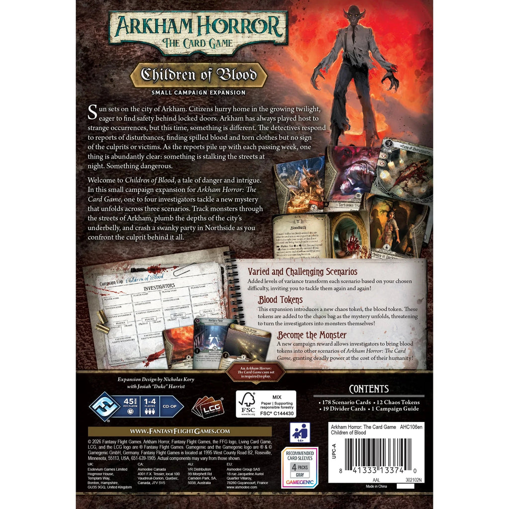Arkham Horror LCG Children of Blood Scenario Pack LCG FFG 