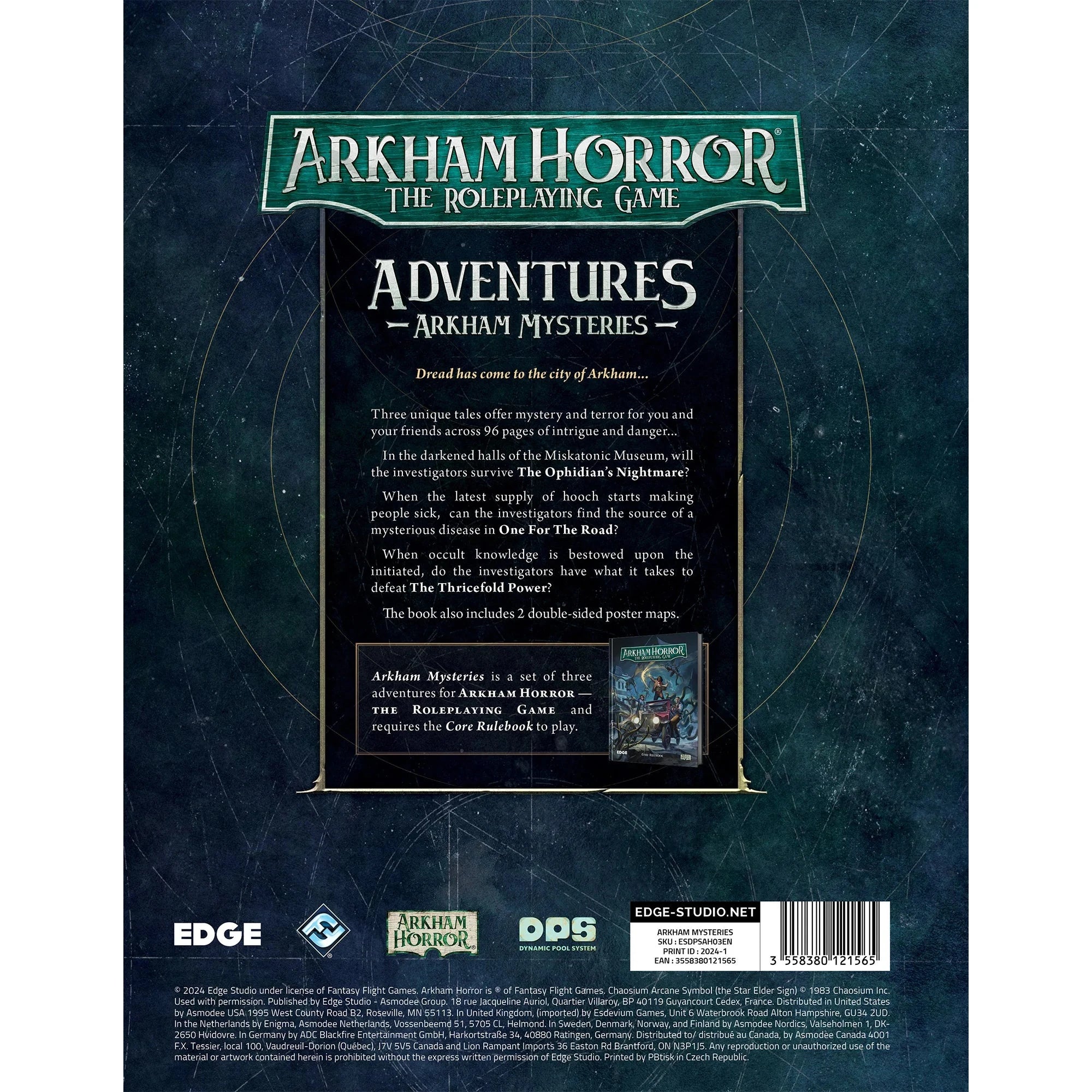 Arkham Horror The Roleplaying Game: RPG Arkham Mysteries RPG Edge Studio 