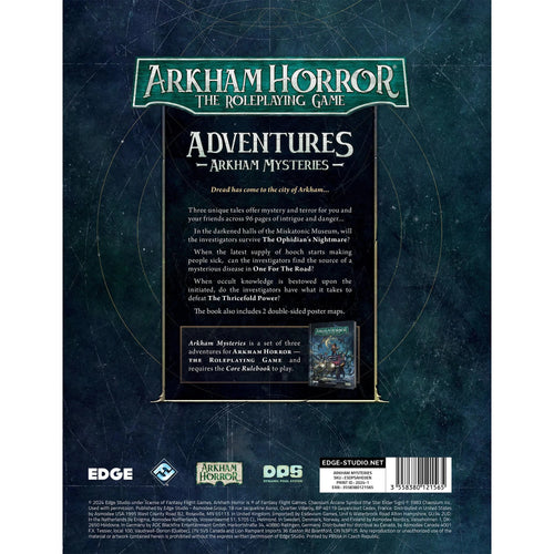 Arkham Horror The Roleplaying Game: RPG Arkham Mysteries RPG Edge Studio 