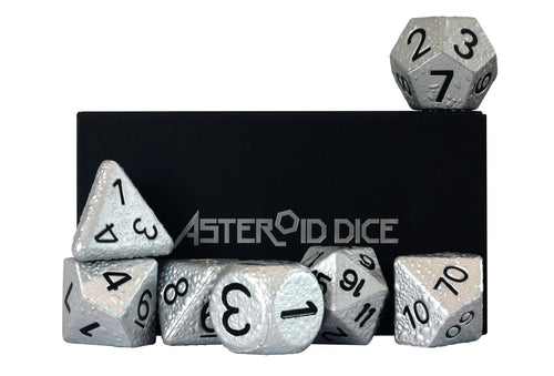 Asteroid Dice - Silver Dice Set Dice Sets & Games Camden Games