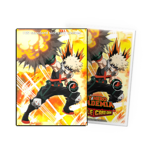Bakugo Explode - My Hero Academia Licensed Sleeves (100) Standard Size Card Sleeves Dragon Shield