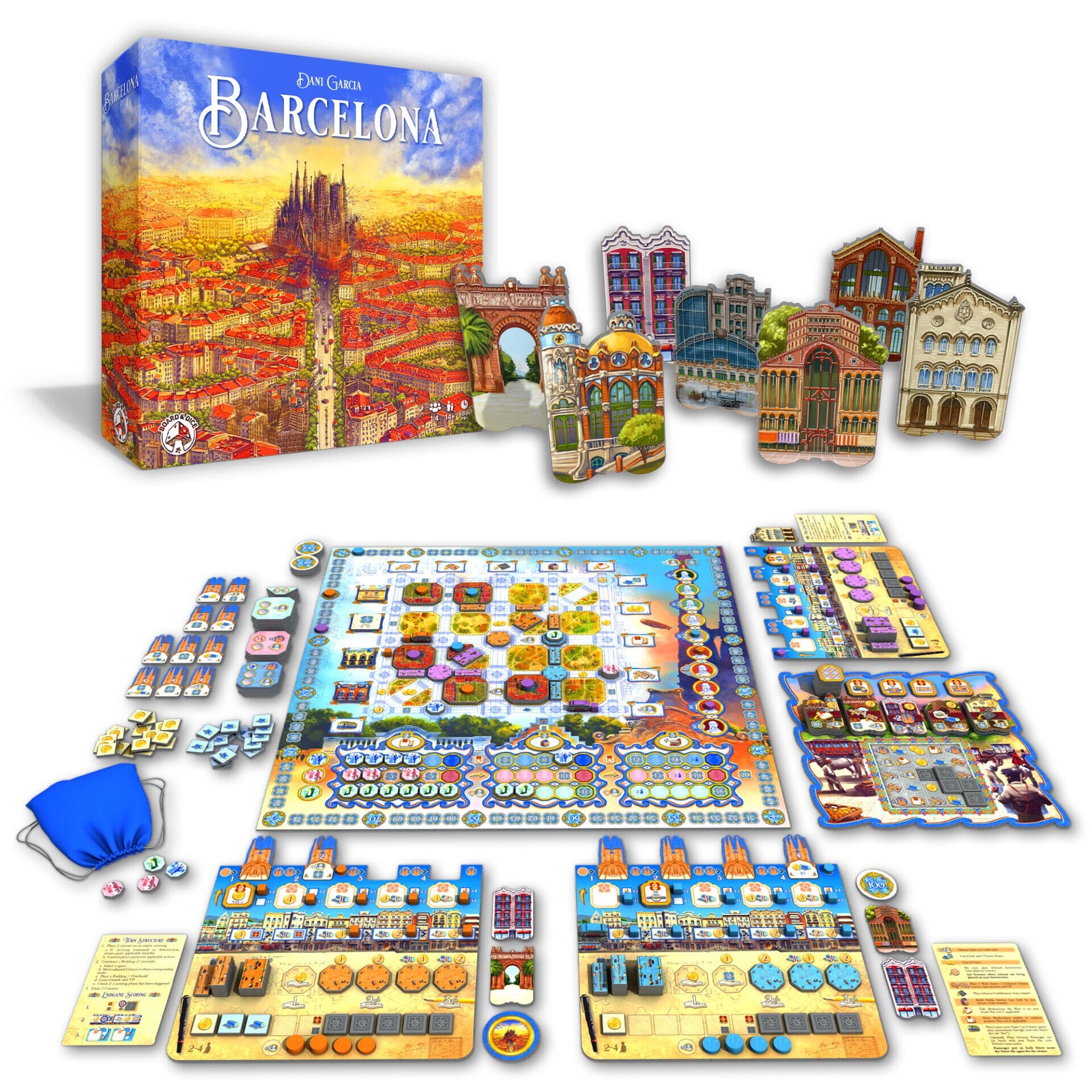 Barcelona - tile laying worker placement board game Board Games Board & Dice