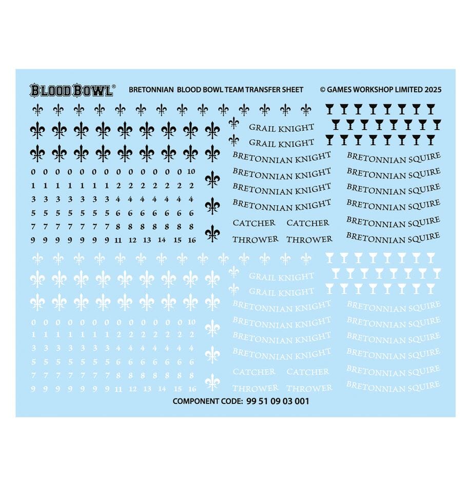 Blood Bowl: Bretonnian Team – The Brionne Barons Miniatures Games Workshop 