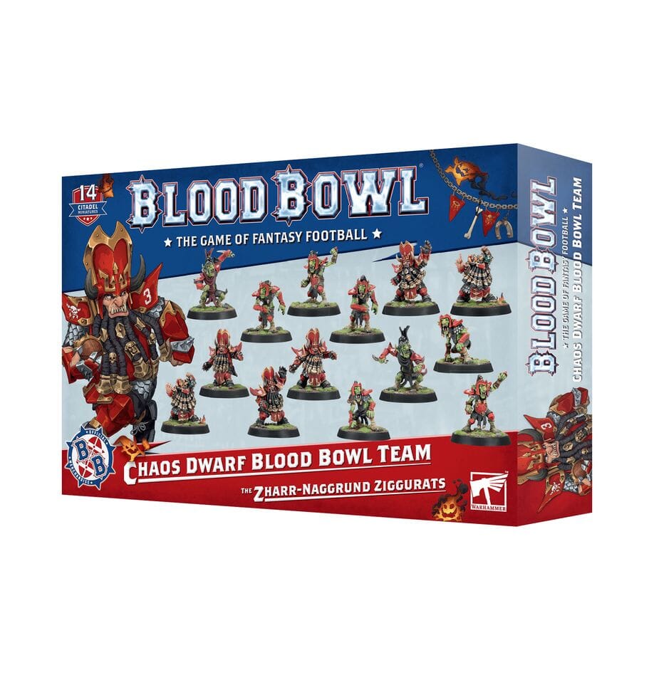 Blood Bowl: Chaos Dwarf Team – Zharr-Naggrund Ziggurats Miniatures Games Workshop