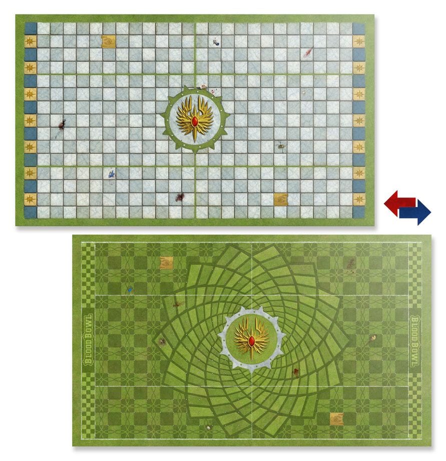 Blood Bowl: High Elf Pitch: Double-sided Pitch and Dugouts Miniatures Games Workshop 
