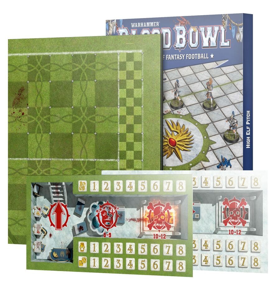 Blood Bowl: High Elf Pitch: Double-sided Pitch and Dugouts Miniatures Games Workshop 