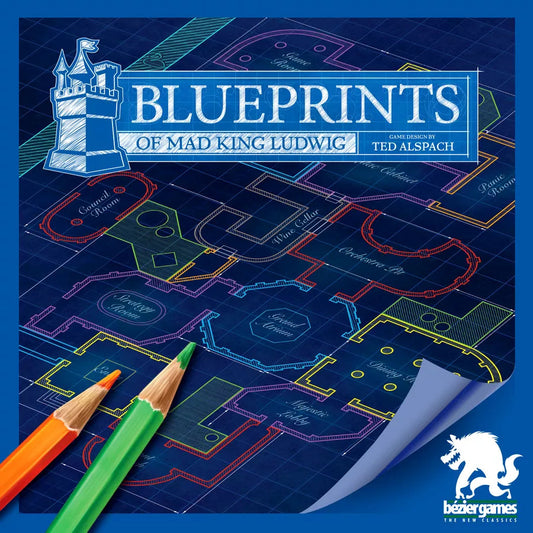 Blueprints of Mad King Ludwig Board Games Bezier Games 