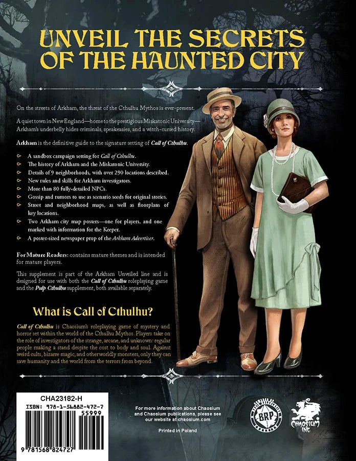 Call of Cthulhu: Arkham - Hardcover RPG Chaosium 