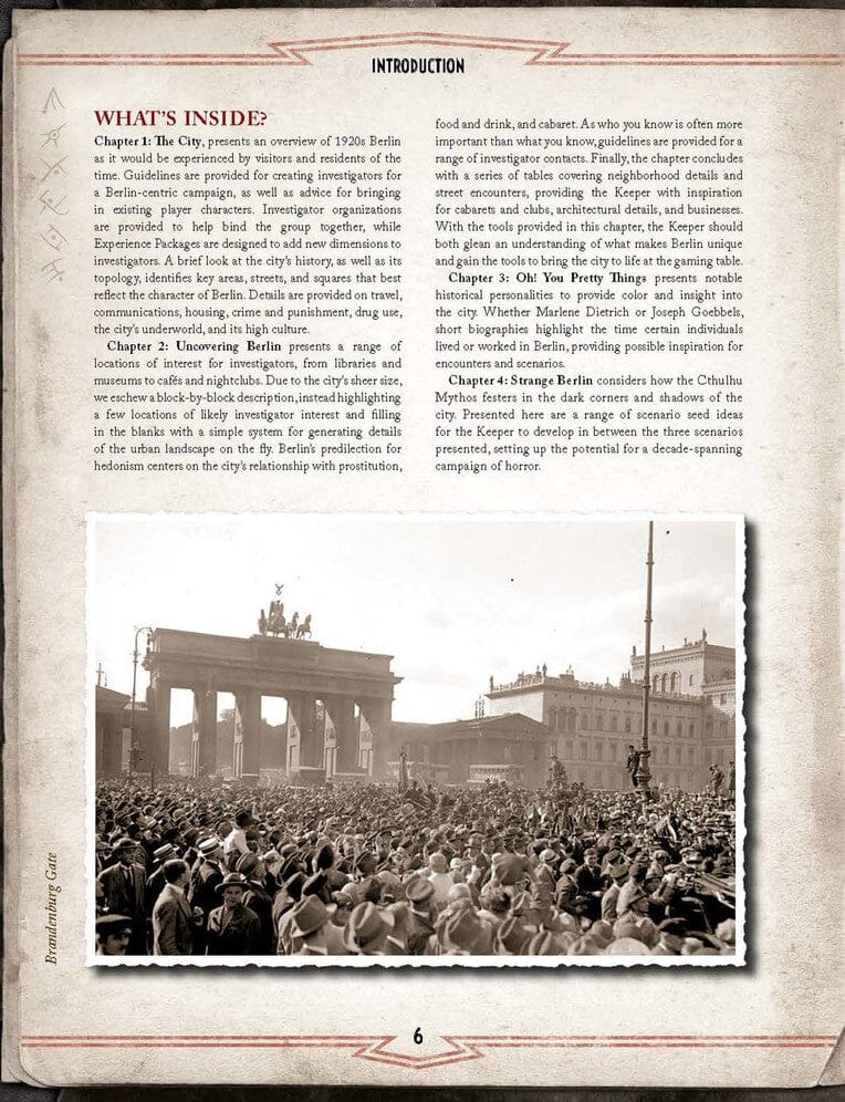 Call of Cthulhu: Berlin - The Wicked City RPG Chaosium 