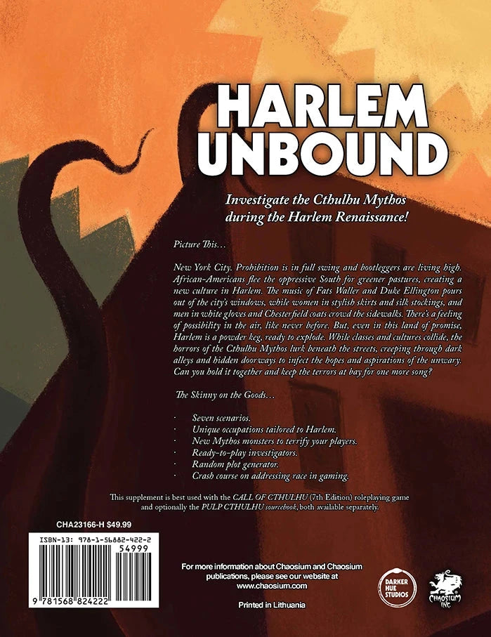 Call of Cthulhu: Harlem Unbound - 2nd Edition RPG Chaosium 