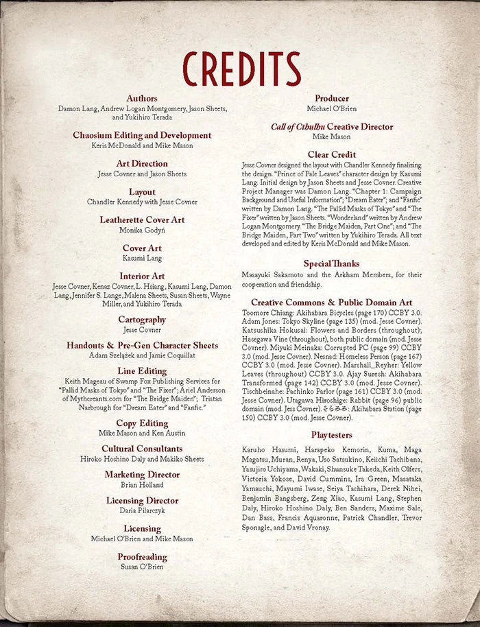 Call of Cthulhu: The Sutra of Pale Leaves - The Carcosa Manifest RPG Chaosium 