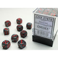 Chessex 12mm d6 Set: Velvet - Black w/Red (36) Dice Sets & Games CHESSEX 