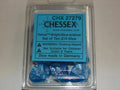 Chessex Velvet Bright Blue w/Silver 10d10 Die Set - CHX 27279 Dice Sets & Games CHESSEX 