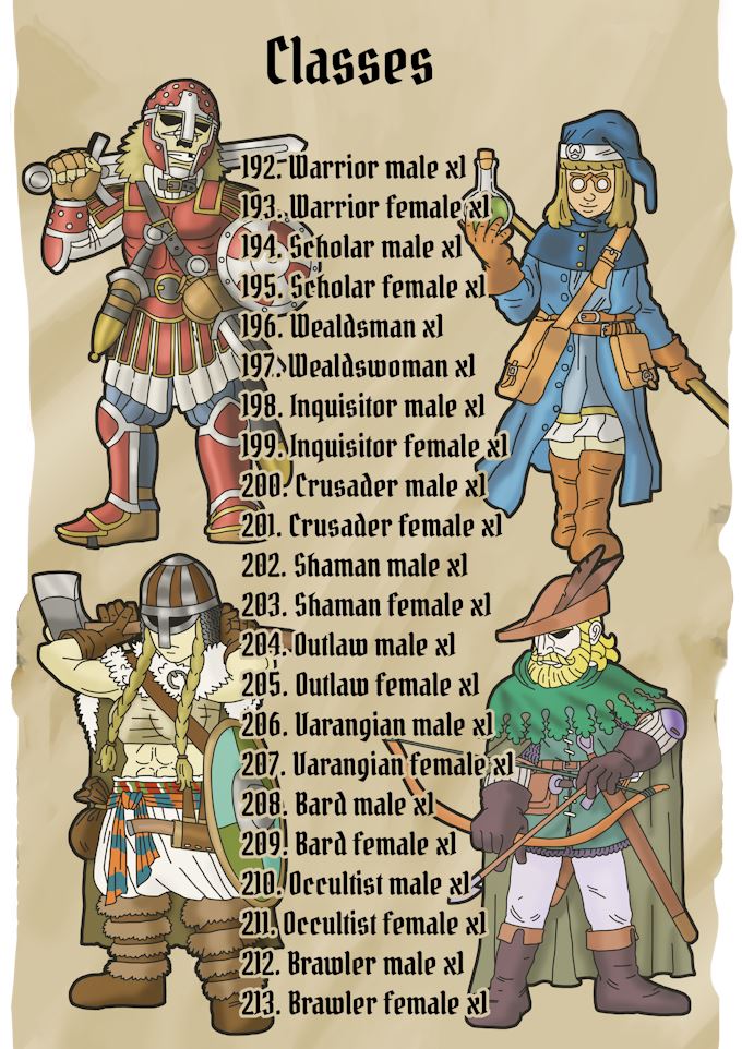 Chronica Paper Legends Issue 1 - Paper Miniatures RPG NEET Games