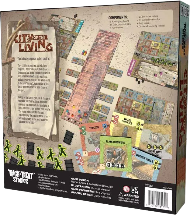 City of The Living Board Games Trick or Treat Studios