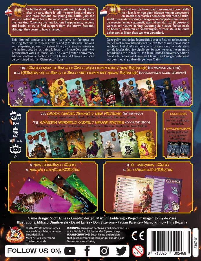 Claim Anniversary Edition Card Games White Goblin Games