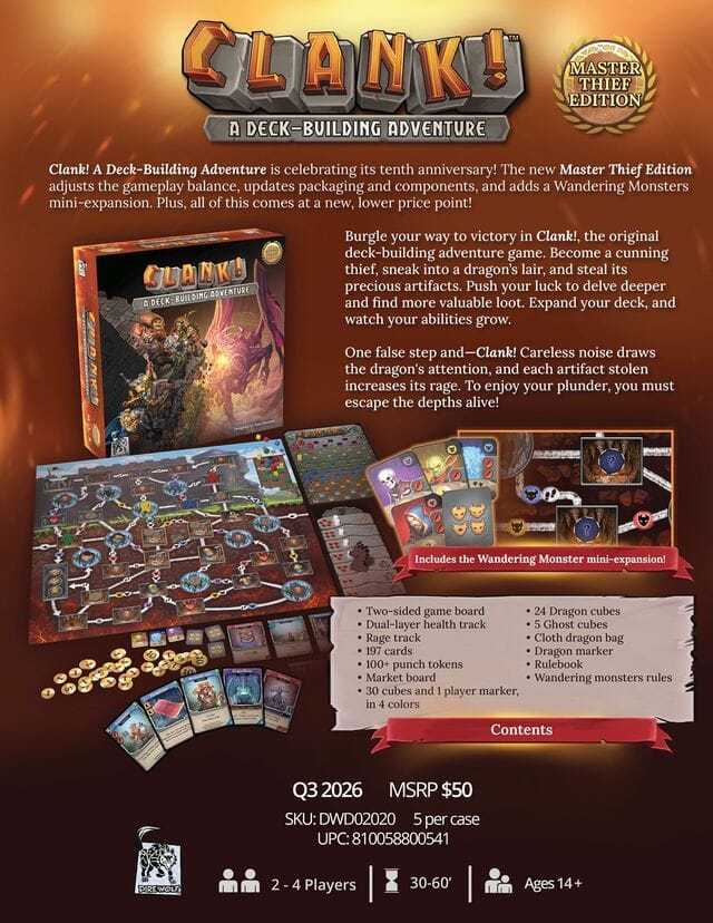 Clank!: A Deck-Building Adventure: Master Thief Edition Board Games Dire Wolf Games 