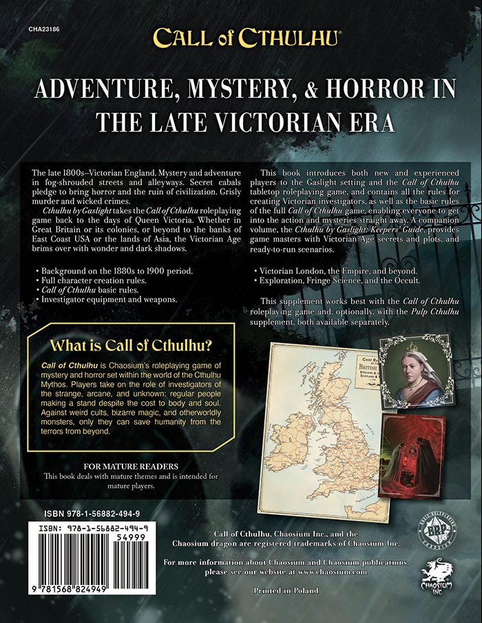 Cthulhu by Gaslight: Investigator’s Guide RPG Chaosium 