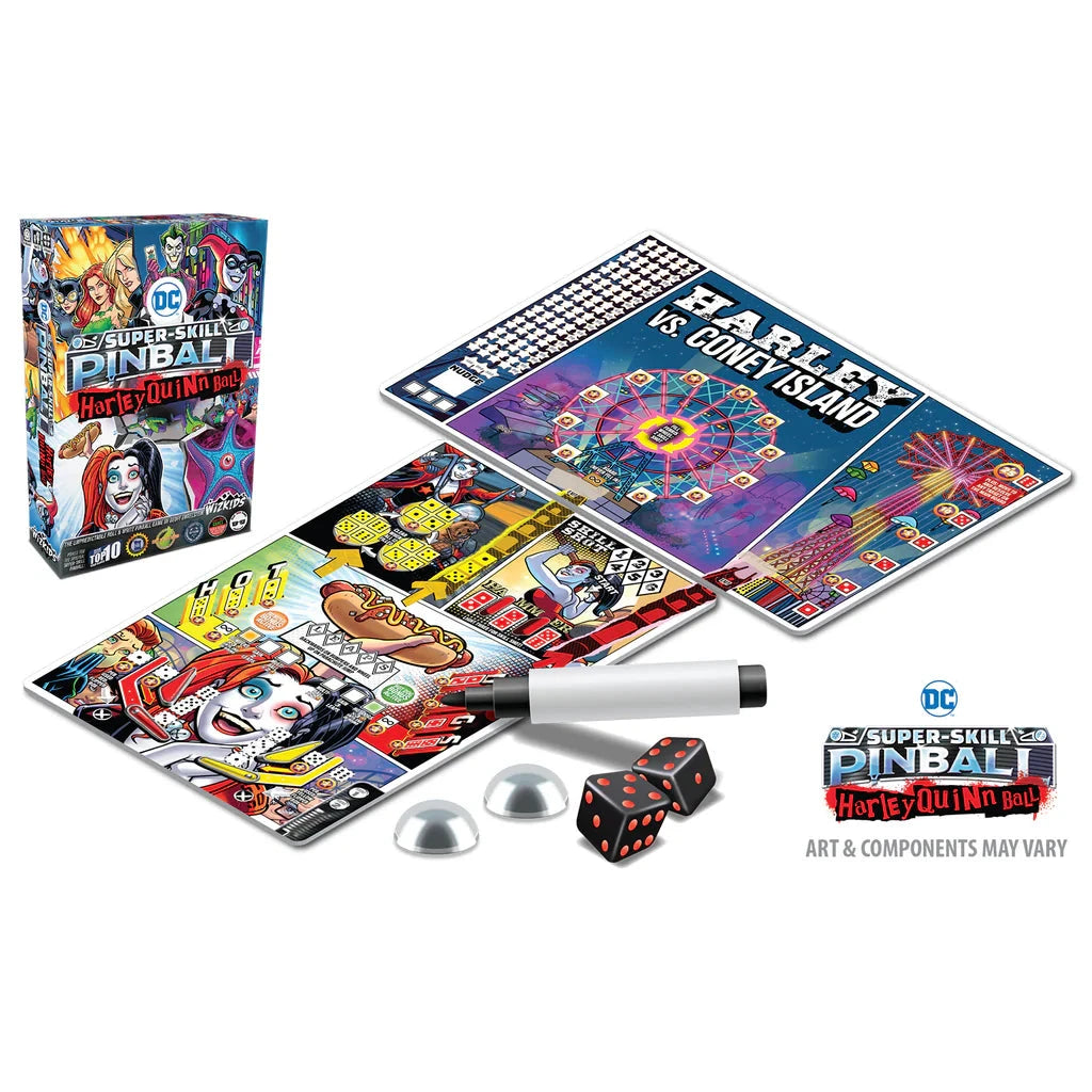 DC Super-Skill Pinball: Harley Quinn Ball Board Games Wizkids