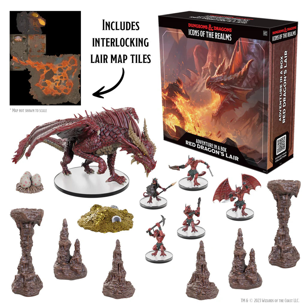 D&D Icons of the Realms: Adventure in a Box - Red Dragon's Lair Miniatures Wizkids