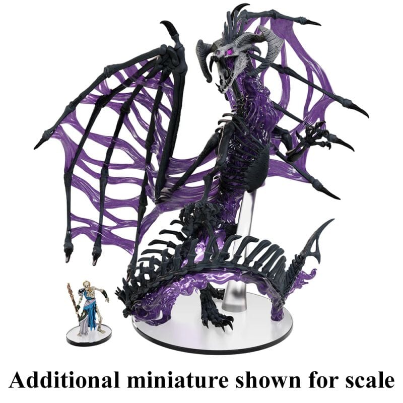 D&D Icons of the Realms: Black Dracolich Boxed Miniature Miniatures Wizkids 