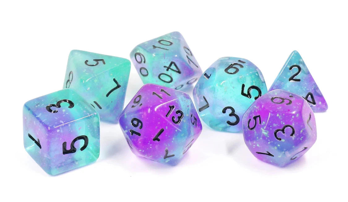 Dice Set - Peacock Glowworm Dice Set Dice Sets & Games Sirius Dice 
