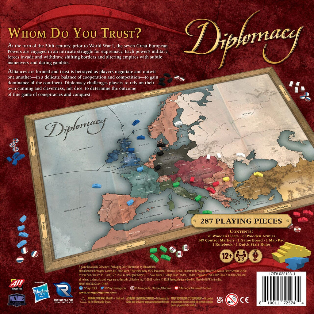 Diplomacy Board Games Renegade Games Studios