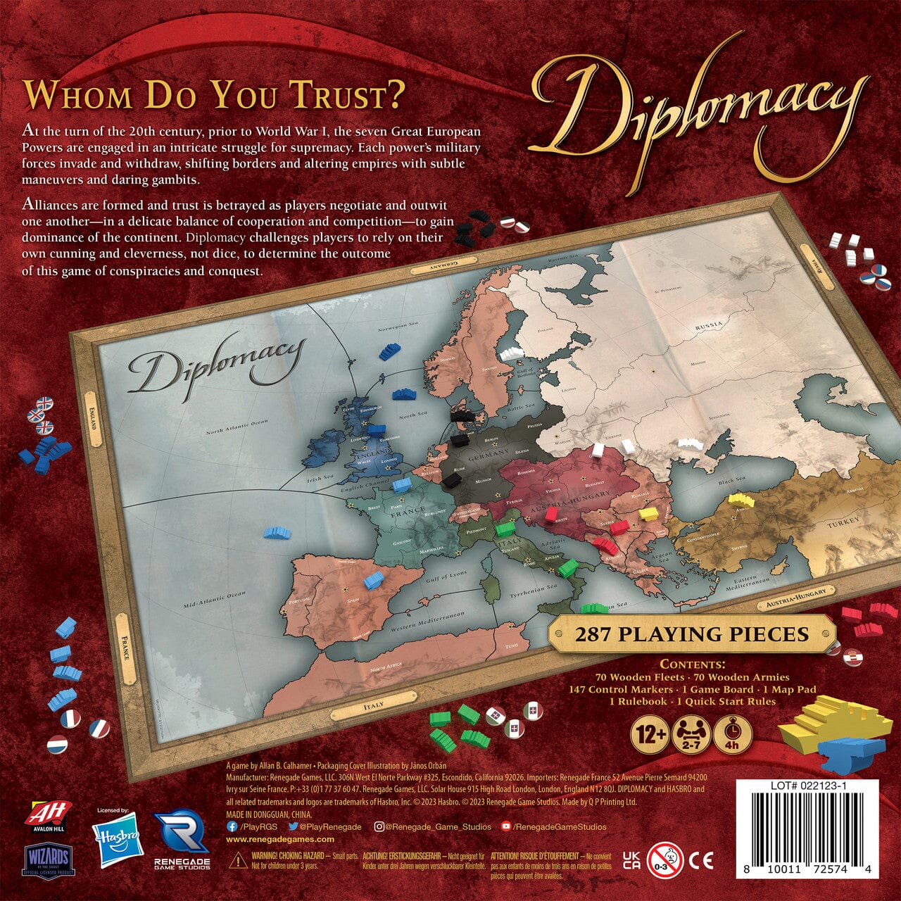 Diplomacy Board Games Renegade Games Studios