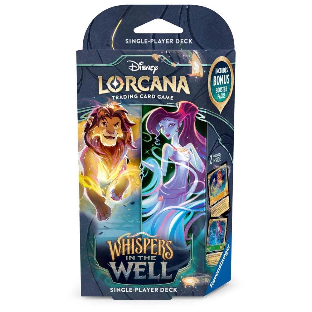 Disney Lorcana - Whispers in the Well (Set 10) Starter Decks CCG RAVENSBURGER Megara & Simba 