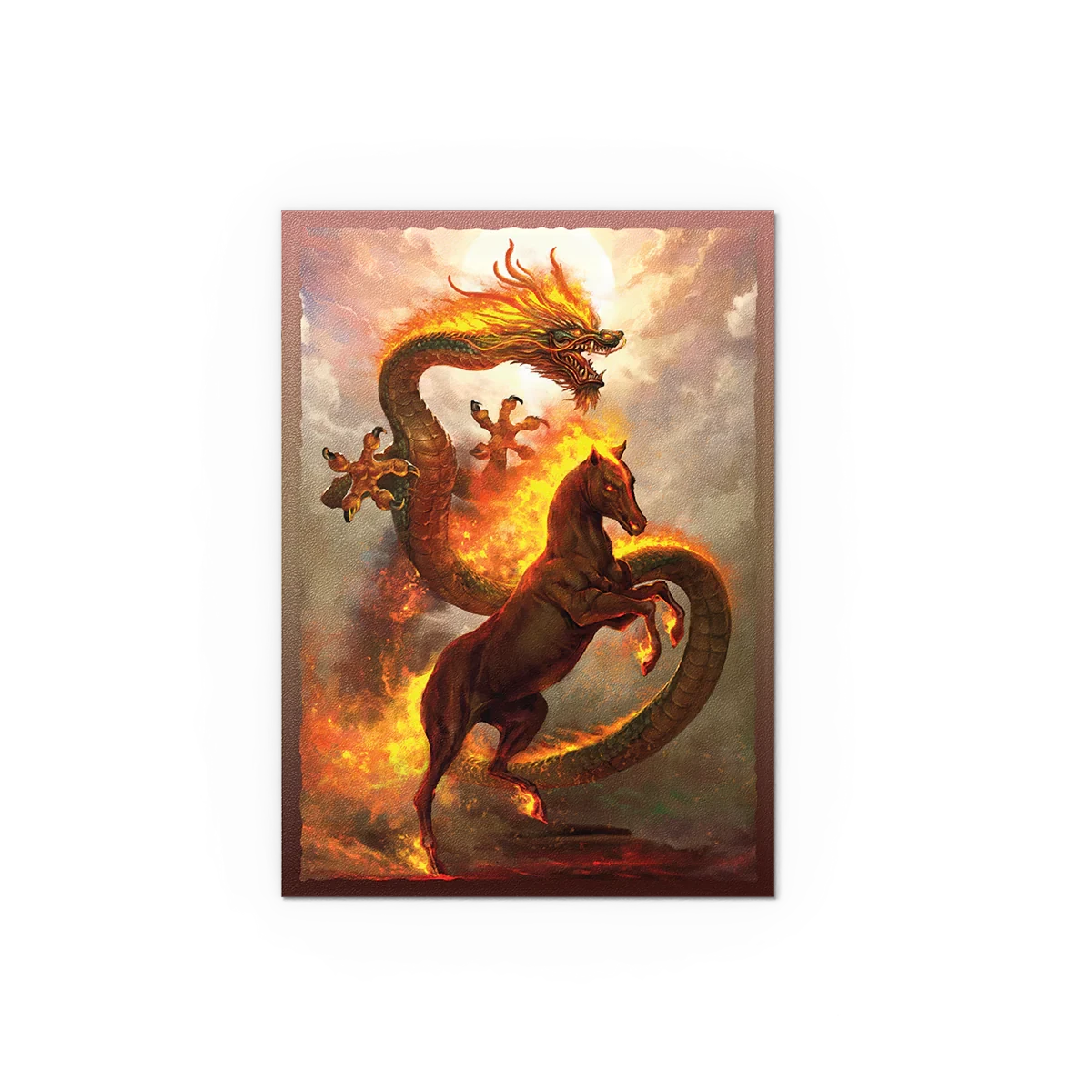 Dual Matte Art Standard Size Sleeves - Fire Horse 2026 Card Sleeves Dragon Shield 