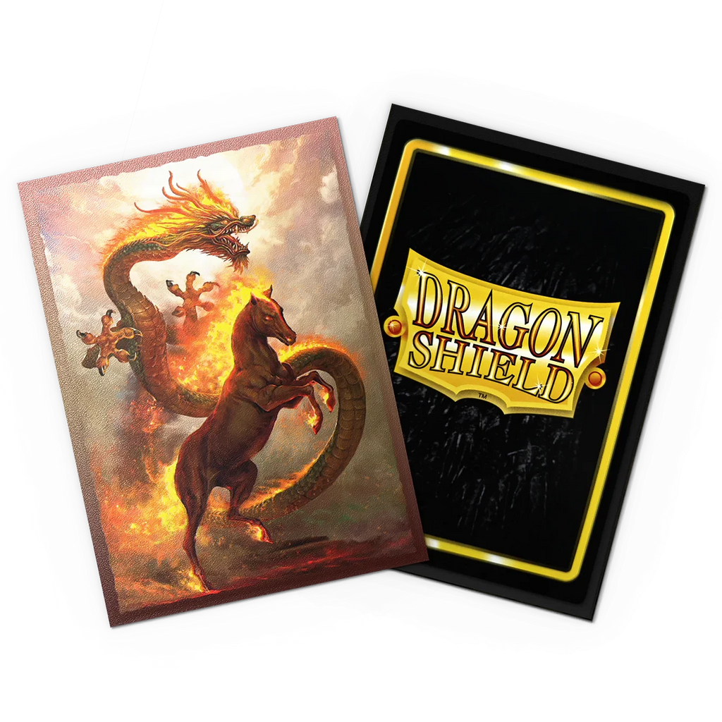 Dual Matte Art Standard Size Sleeves - Fire Horse 2026 Card Sleeves Dragon Shield 