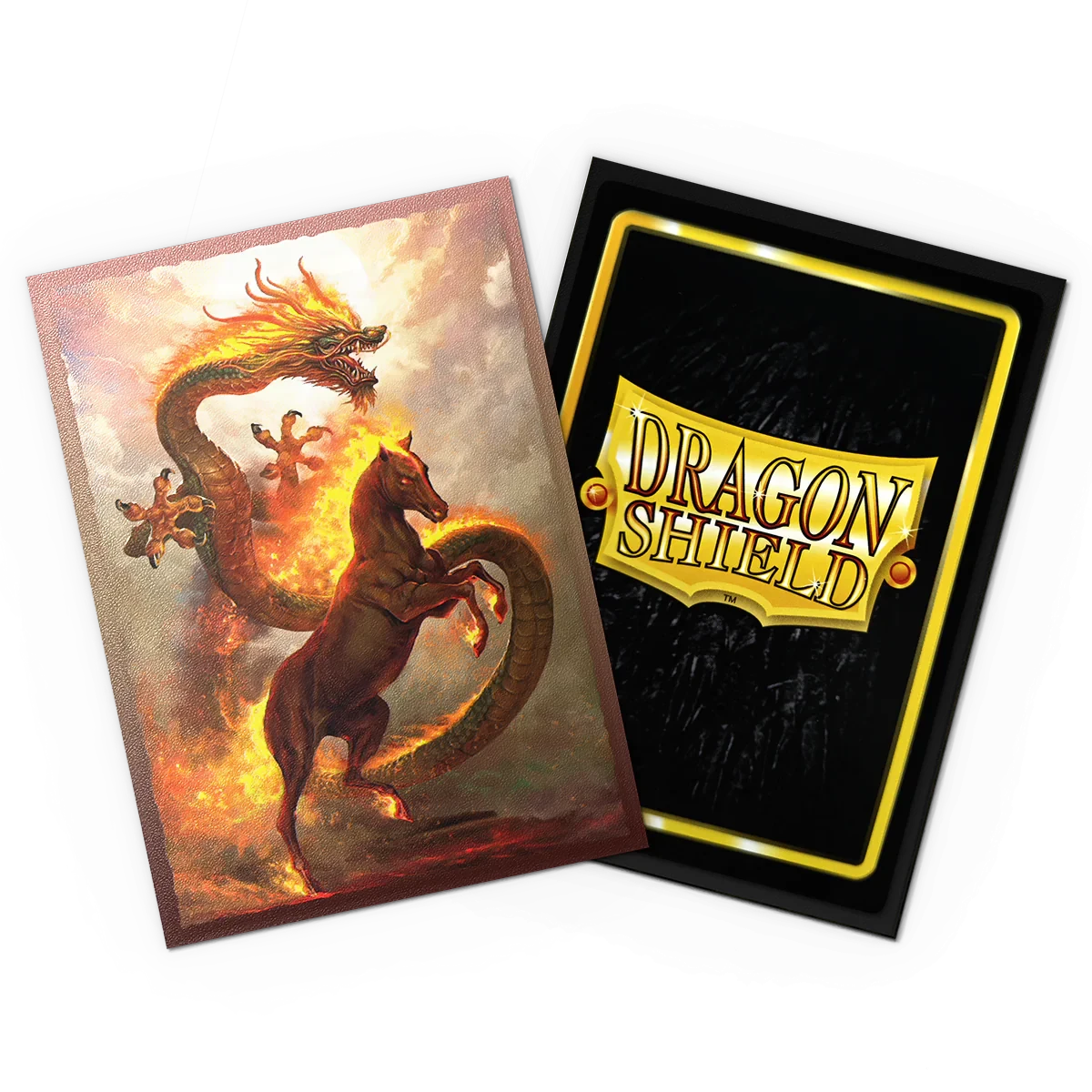 Dual Matte Art Standard Size Sleeves - Fire Horse 2026 Card Sleeves Dragon Shield 