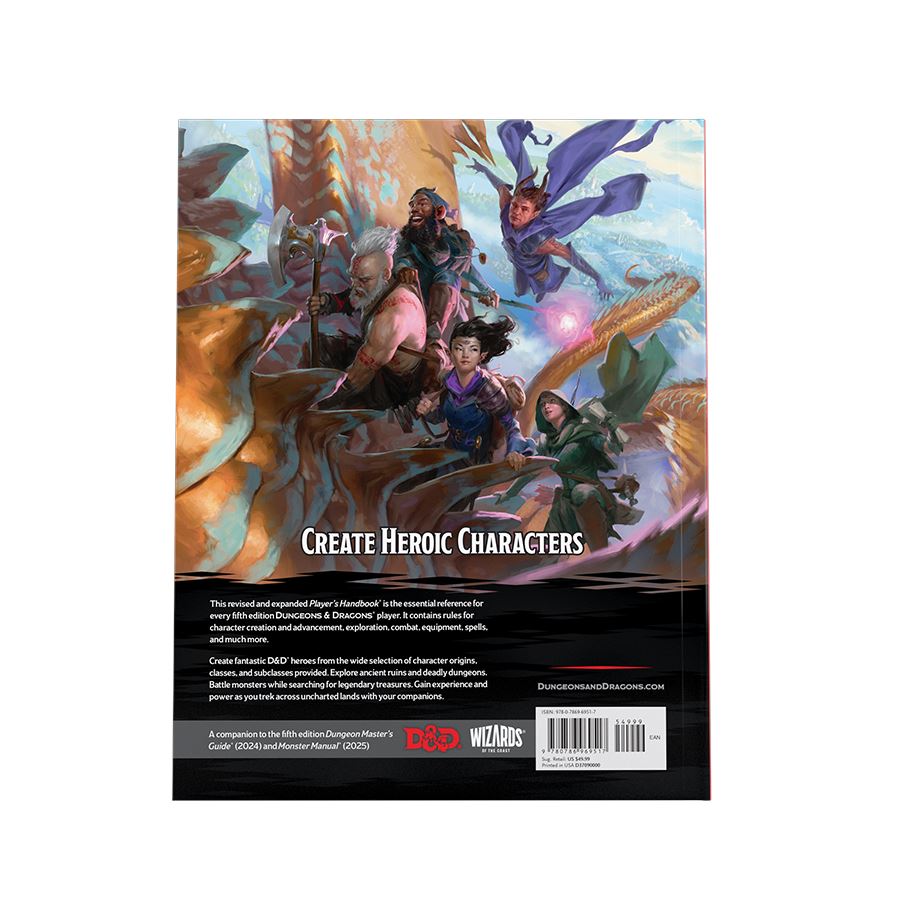 Dungeon & Dragons: Player's Handbook 2024 (D&D 5e) RPG Wizards of the Coast