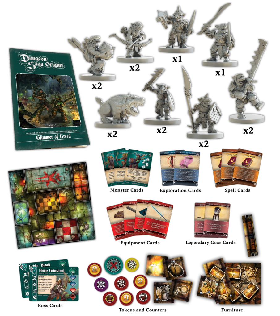 Dungeon Saga Origins - Glimmer of Greed Expansion Board Games Mantic