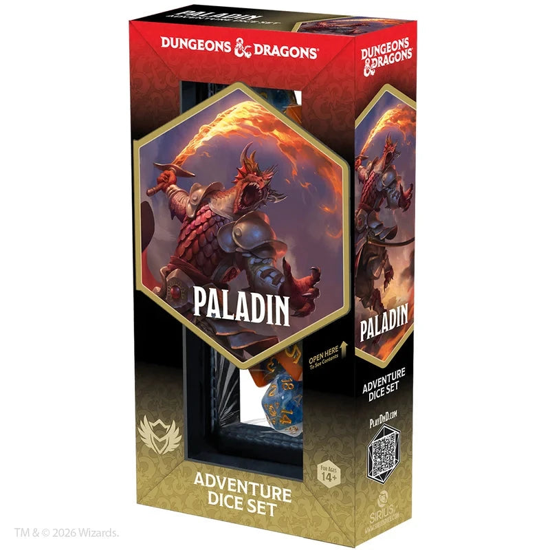 Dungeons & Dragons Adventure Dice Set - Paladin: Orange/Blue Dice Sets & Games Sirius Dice 