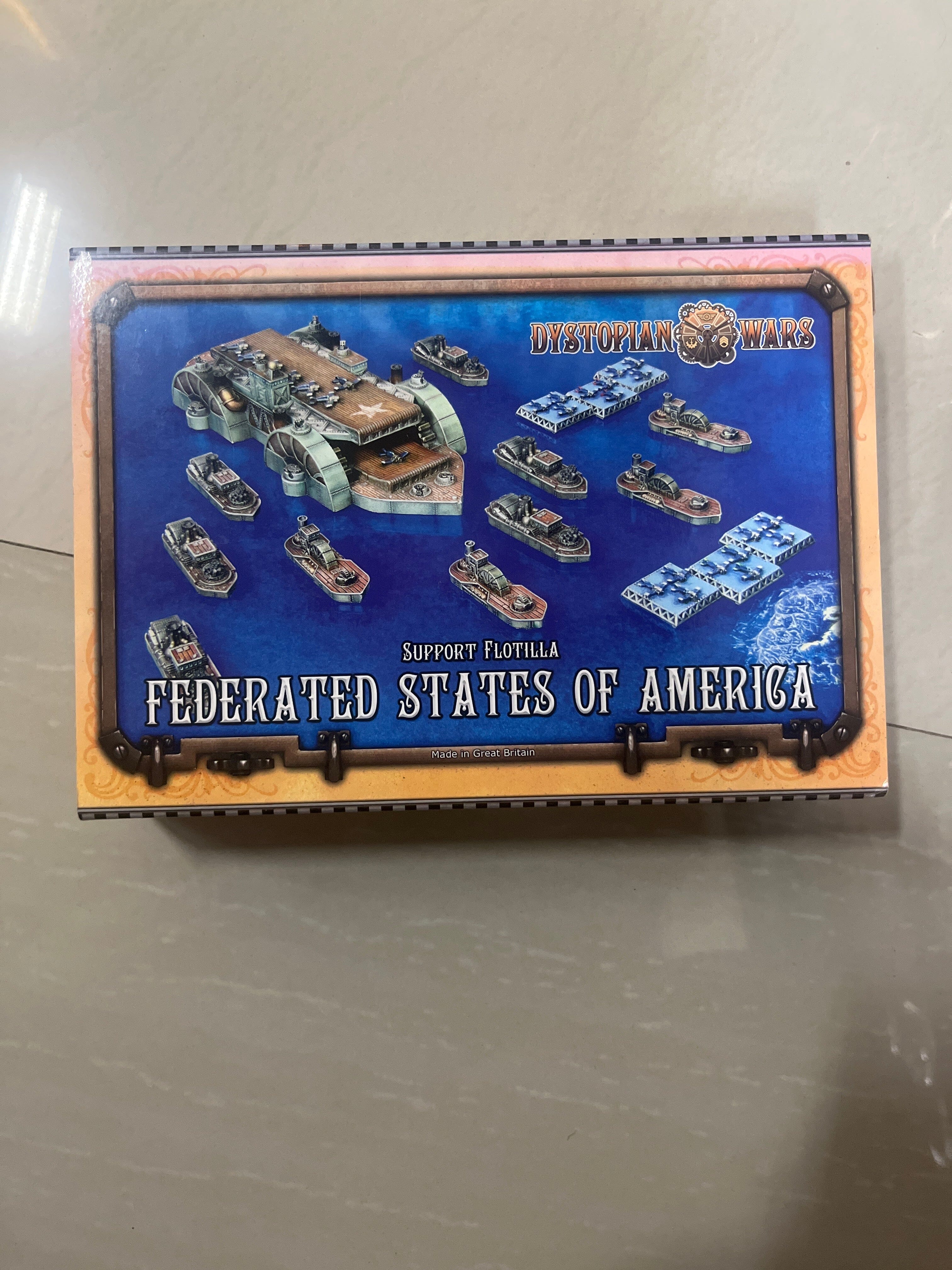 Dystopian Wars: Federated States of America Support Flotilla Battlefield Bangkok