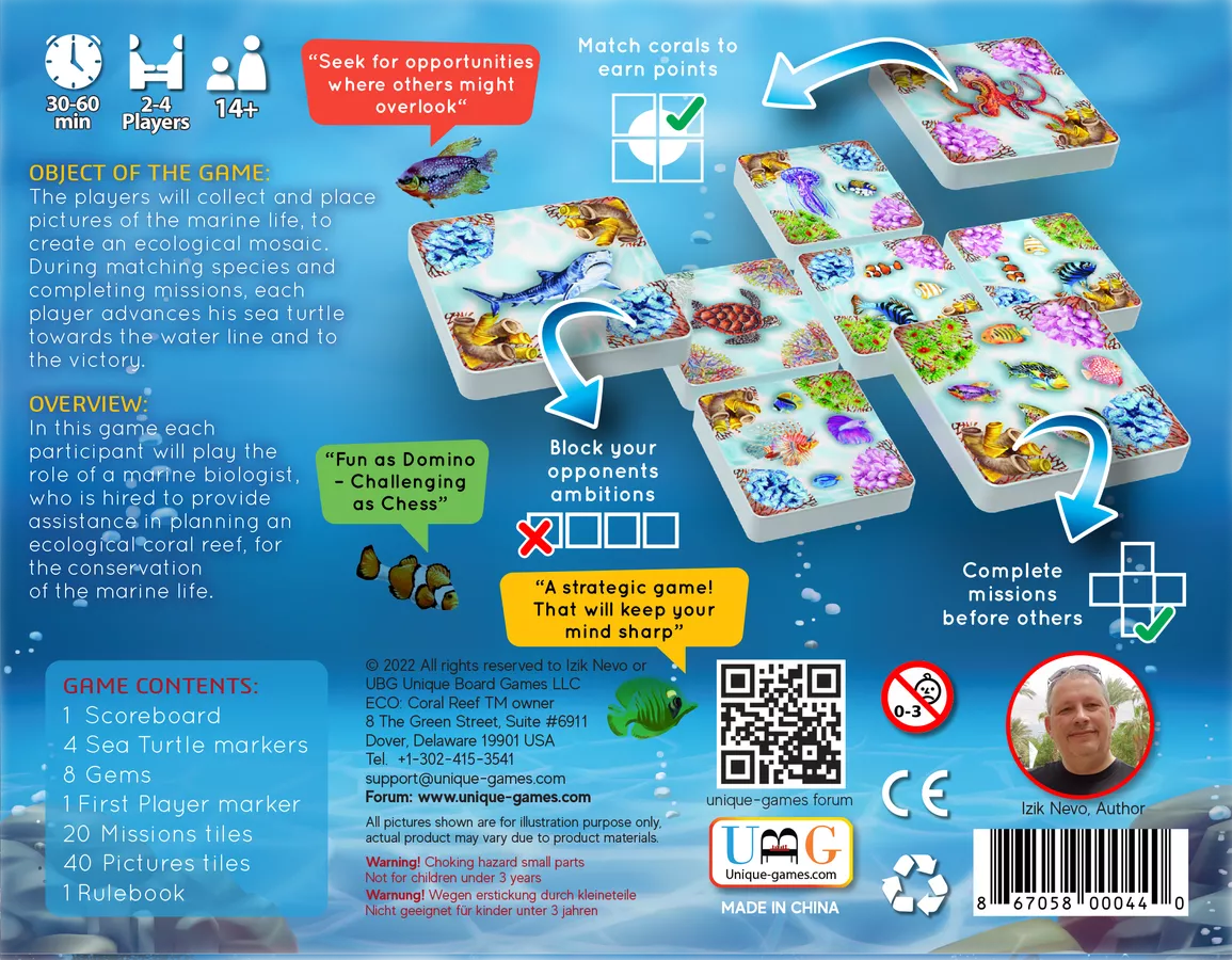 ECO: Coral Reef - Deluxe Edition Board Games Unique Board Games