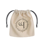 Elvish Beige & Black Basic Dice Bag Dice Q Workshop Rune