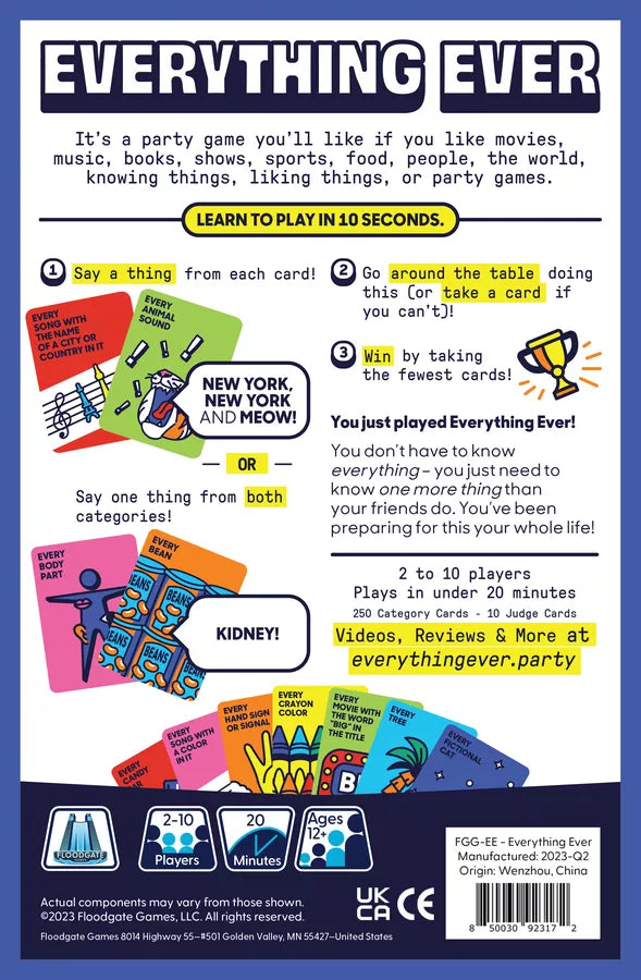 Everything Ever Card Games FLOODGATE GAMES