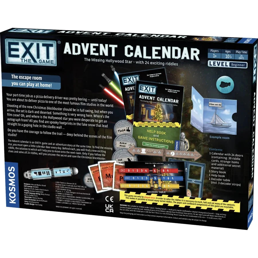 EXIT: The Game – Advent Calendar: The Missing Hollywood Star Board Games Kosmos 
