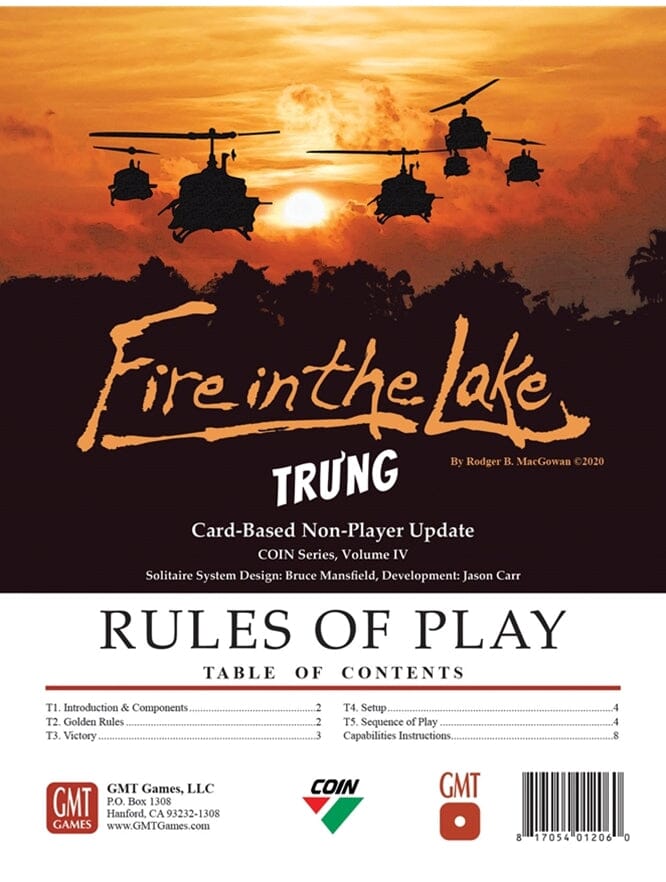 Fire in the Lake Tru’ng Bot Update Pack Board Games GMT Games