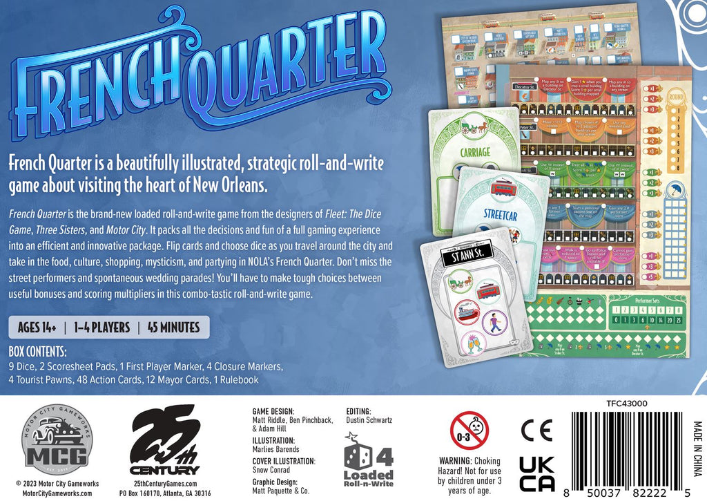 French Quarter Board Games 25th Century Games
