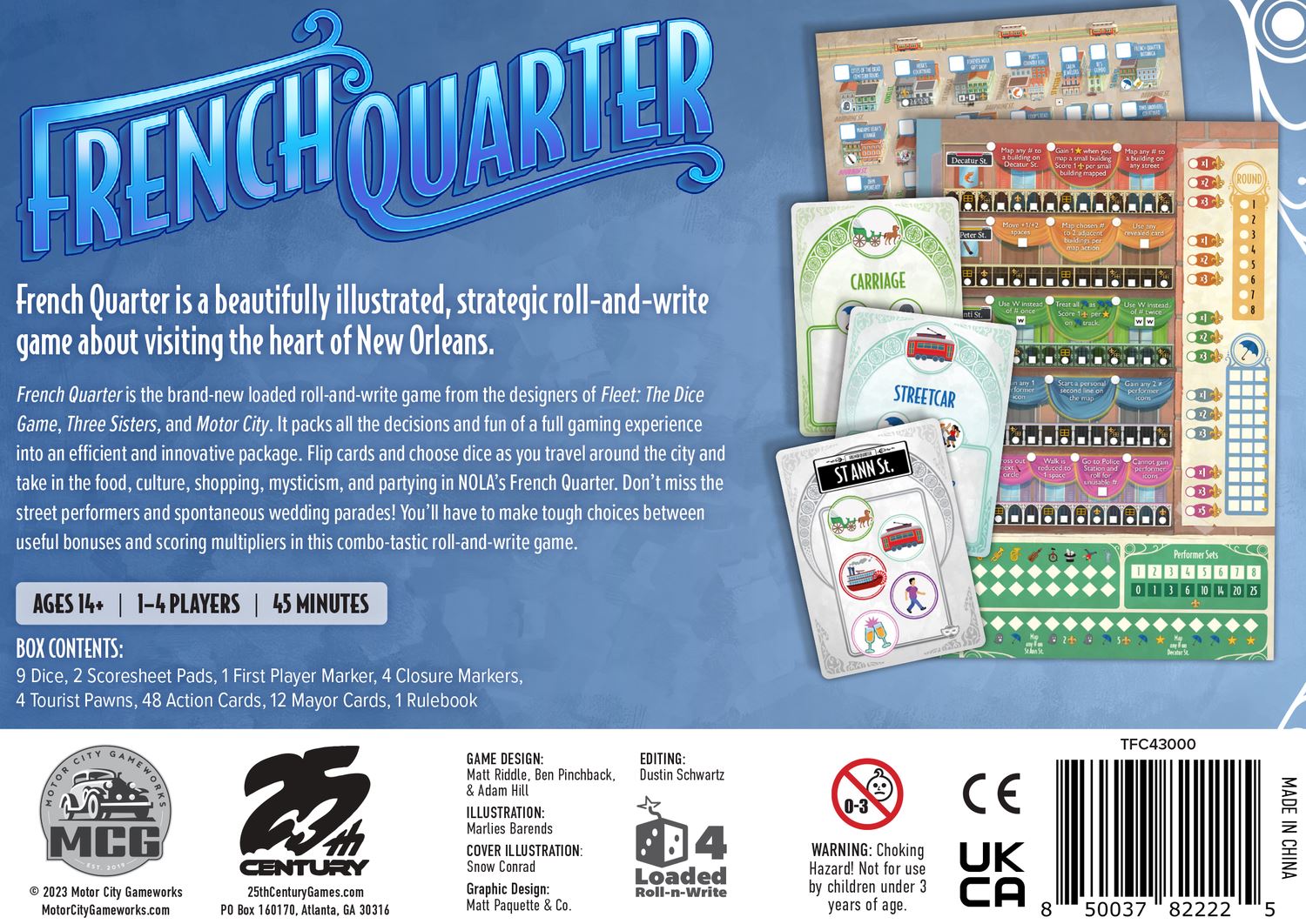 French Quarter Board Games 25th Century Games