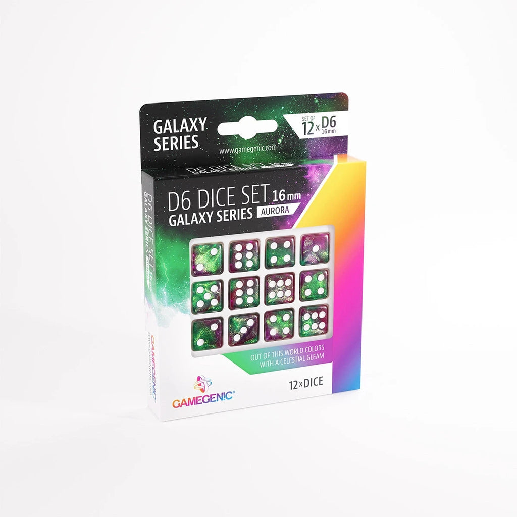 Galaxy Series D6 Dice Set Dice Sets & Games Gamegenic Aurora 