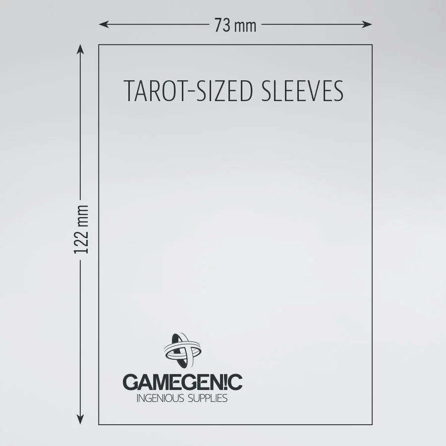 Gamegenic Matte Board Game Sleeves - Tarot Sleeves (50 Sleeves - 73x122 mm) Card Sleeves Gamegenic